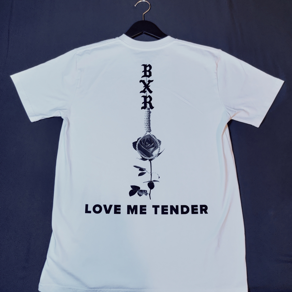 BORN X RAISED Love Me Tender White Graphic Tee